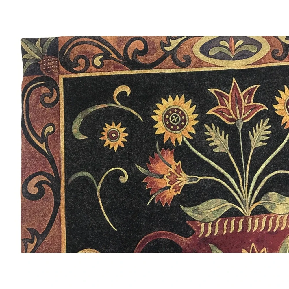 Vintage French Stunning Tapestry Flowers Tapestry Home Decor 100% Cotton 51x39